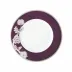Pavo Silver Salad / Dessert Plate (Purple Rim)