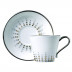 Chain Platinum Tiara Topaz Espresso Cup & Saucer Cup diam 2.5