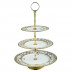 Golden Leaves Gold 3-Tier Cake Stand 10.75 & 8.5 & 7