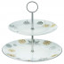 Winter Crystal 2-Tier Cake Stand diam 8.5 & 7 height 9.5 in