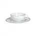 Gem Cut Onyx Tea Cup & Saucer