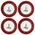 Nutcracker Canape / Dessert Plate, Set Of 4