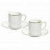 Alligator White Espresso Cup & Saucer, Set of 2 (diam 2.25; height 2.5 in)