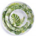 Palm Melamine 16 Dinner Plates, 16 Salad Plates, 16 Canape Plates