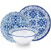 Talavera Azul Melamine 16 each: Dinner Plates, Salad Plates, Cereal Bowls