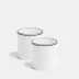 Double Line Matte Black Mug Large 350ml 12fl oz Set of 2