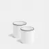 Double Line Matte Black Mug Medium 270ml 9fl oz Set of 2