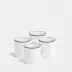 Double Line Matte Black Mug Medium 270ml 9fl oz Set of 4