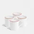 Double Line Burnt Orange Mug Large 350ml 12fl oz Set of 4