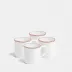 Double Line Burnt Orange Mug Medium 270ml 9fl oz Set of 4