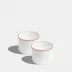Double Line Burnt Orange Mug Short 240ml 8fl oz Set of 2