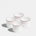 Double Line Burnt Orange Mug Short 240ml 8fl oz Set of 4