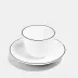 Line Anthracite Bone China Tea Saucer 5.7" Rd (Special Order)