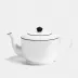 Line Matte Black Bone China Medium Teapot 22 oz