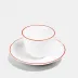 Line Burnt Orange Bone China Tea Saucer 5.7" Rd (Special Order)