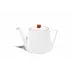 Line Burnt Orange Bone China Large Deco Teapot 23.6 oz (Special Order)