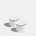 Pinstripe Matte Black Mug Short 240ml 8fl oz Set of 2