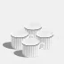 Pinstripe Matte Black Mug Short 240ml 8fl oz Set of 4