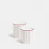 Pinstripe Burnt Orange Mug Medium 270ml 9fl oz Set of 2