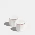 Pinstripe Burnt Orange Mug Short 240ml 8fl oz Set of 2