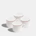 Pinstripe Burnt Orange Mug Short 240ml 8fl oz Set of 4