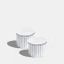 Pinstripe Cobalt Blue Mug Short 240ml 8fl oz Set of 2