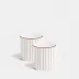 Pinstripe Burnt Orange Mug Large 350ml 12fl oz Set of 2