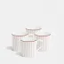 Pinstripe Burnt Orange Mug Large 350ml 12fl oz Set of 4