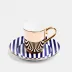 Superstripe Bone China Espresso Saucer & Gold Reflect Espresso Cup