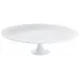 Italian Renaissance White Petit Four Stand Large/Footed Cake Platter 10.6 White