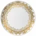 Chelsea Gold White Flat Cake Serving Plate Rd 12.2"