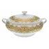 Chelsea Gold White Soup tureen Rd 9.8"