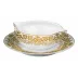Chelsea Gold White Sauce boat & Stand Rd 7.5"