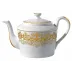 Chelsea Gold White Tea Pot Rd 3.82"