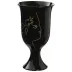 Jean Cocteau Black Footed Vase Rd 5.70865" in a gift box