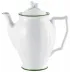 Touraine Double Filet Green Coffee Pot Round 3.5 in.