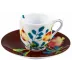 Harmonia Brown Coffee Cup/Saucer 2.4 in 4 oz in Rd. Giftbox