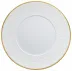 Italian Renaissance Filet Gold American Dinner Plate with engraved rim 10.6 Gold Filet