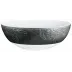 Italian Renaissance Irise Black Matte Bowl, Open Vegetable 10.4