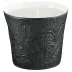 Italian Renaissance Irise Black Mat Candle Pot 3.34645 Black Mat