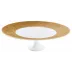 Italian Renaissance Irise Gold Petit Four Stand Large/Footed Cake Platter 10.6 Gold