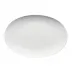 Mesh White Platter Flat Oval 13 1/2 in