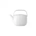 Suomi White Tea Pot Metal Handle 45 oz