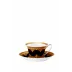 I Love Baroque Nero Tea Cup & Saucer 6 1/4 in