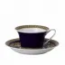Medusa Blue Tea Cup & Saucer 6 1/4 in, 7 oz