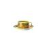 Jungle Animalier Yellow Tea Cup & Saucer 6 1/4 in