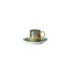 Jungle Animalier Green After Dinner Cup & Saucer 4 1/4 in 3 oz