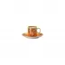 Medusa Amplified Orange Coin After Dinner Cup & Saucer 4 1/4 in