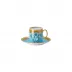 Medusa Amplified Blue Coin Coffee Cup & Saucer 6 in 6 in