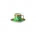 Medusa Amplified Green Coin Coffee Cup & Saucer 6 In 6 in